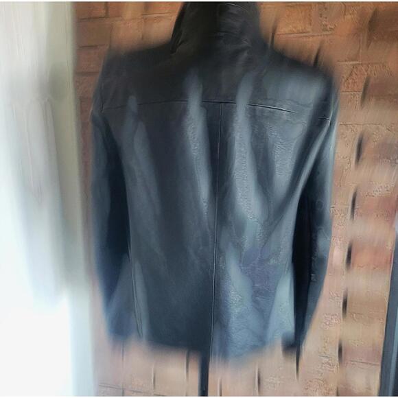 NWT BB Dakota "Gabrielle" Faux Black Leather Asymmetrical Jacket Moto - Size L - Picture 4 of 10